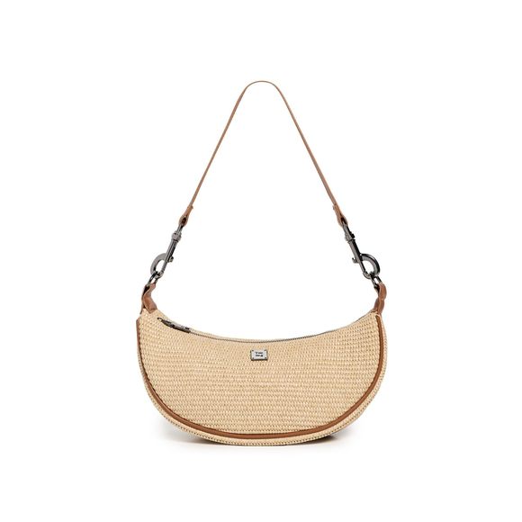 Moonlhting Crossbody, Dune Raffia/Saddle, Tan, One Size :'D - Picture 1 of 5